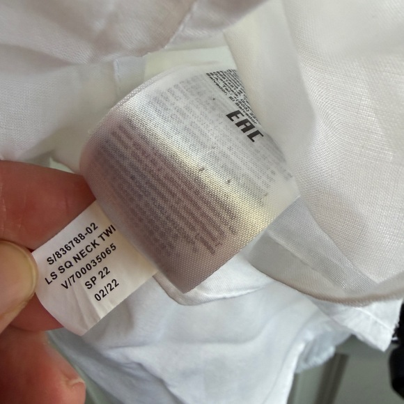 Banana Republic White Blouse with Puff Sleeves - Picture 9 of 11